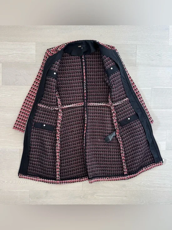 Maje Paris Romane Tweed Dress Full Zip Long Sleeve - Size 34 - Picture 7 of 12